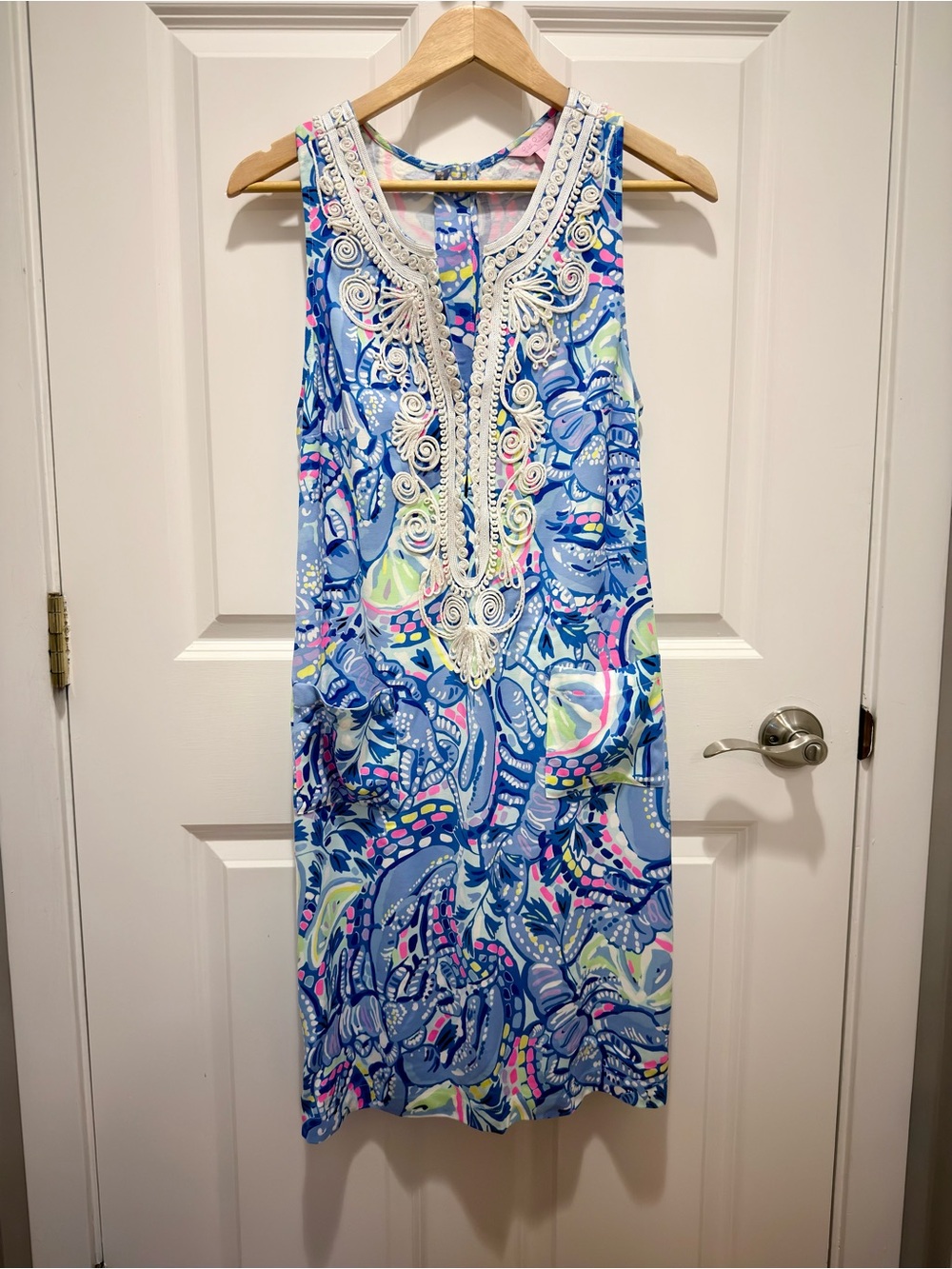 Lilly Pulitzer Carlotta Stretch Shift Dress Blue Peri Pinch